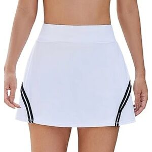 BMJL Womens High Waist Pleated Tennis Skirt /Golf Skorts /Built-in shorts Small